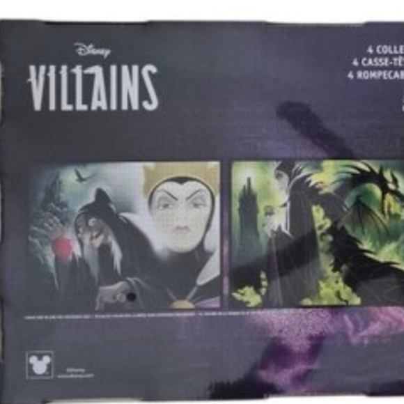 1000 X4 Disney Villains Collector Puzzle Set — Red, Green, Teal, Purple Accents - Picture 6 of 8